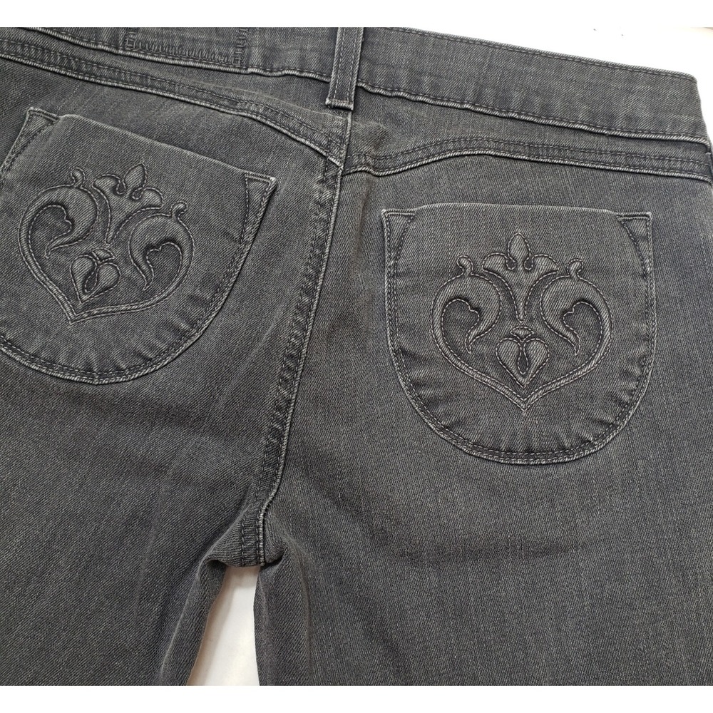 Vintage SIWY Women's Size 28 Low Rise Grey 3d Heart Pockets Straight Leg Jeans